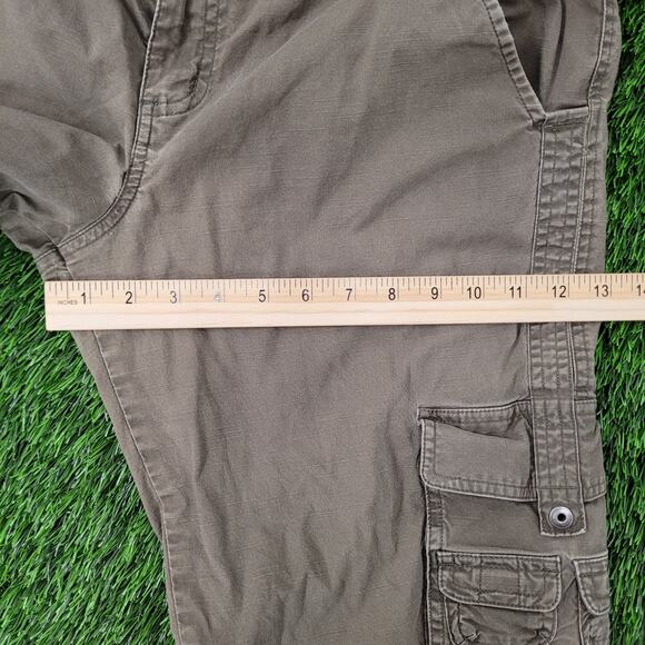 Columbia Utility Cargo Pants Womens 12 34x31 Faded Ripstop Baggy - Picture 16 of 16